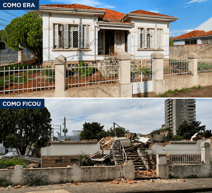 Na véspera do aniversário de Araraquara, casarão antigo é demolido no Centro